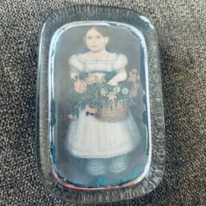 Rare Primitive Country Glass Paperweight